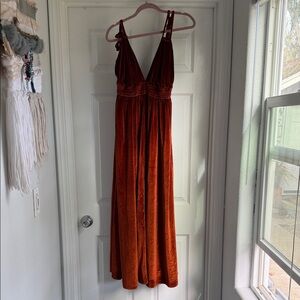 Chic Rust Maxi Dress